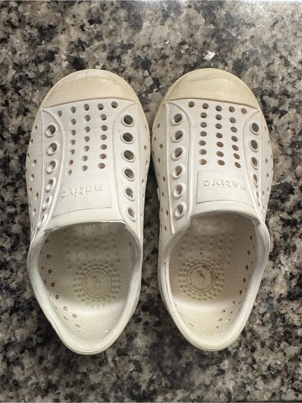 Native Kids Water Shoe Slip-On in Off-White